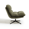 Fauteuil pivotant pied noir NAPA tissu tramé toucher doux