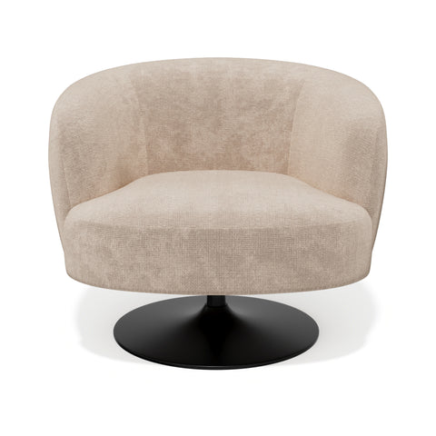 Fauteuil pivotant OSKA velours chenillé