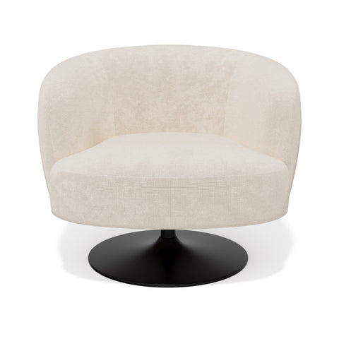 Fauteuil pivotant OSKA velours chenillé