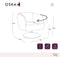 Fauteuil pivotant OSKA velours chenillé