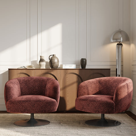 Fauteuil pivotant OSKA velours texturé