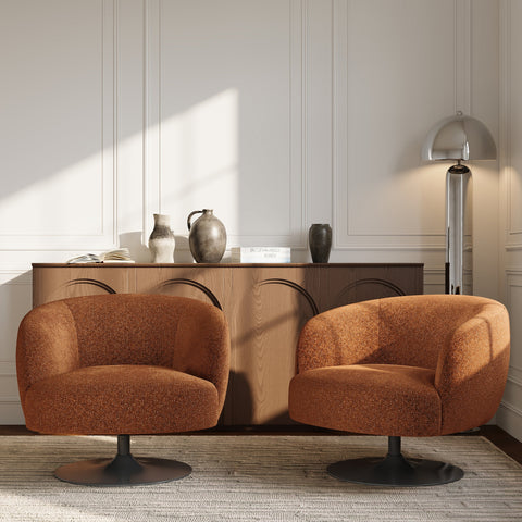 Fauteuil pivotant OSKA velours texturé