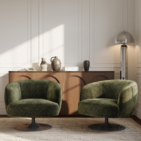 Fauteuil pivotant OSKA velours texturé