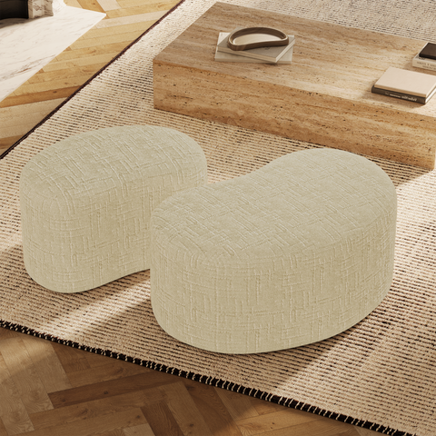 Pouf OVO 60cm velours tramé