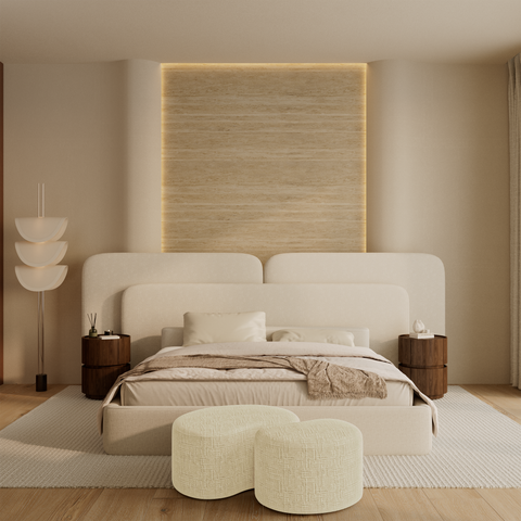 Pouf OVO 60cm velours tramé
