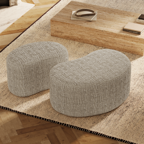 Pouf OVO 80cm velours tramé
