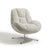 Fauteuil pivotant pied chrome REV velours tramé