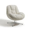 Fauteuil pivotant pied chrome REV velours tramé