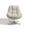 Fauteuil pivotant pied chrome REV velours tramé