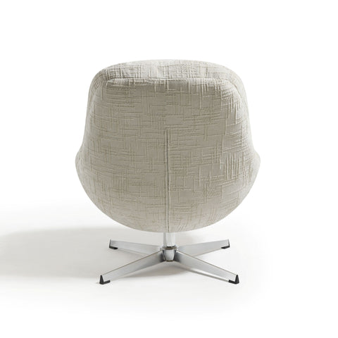 Fauteuil pivotant pied chrome REV velours tramé