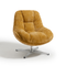 Fauteuil pivotant pied chrome REV velours tramé