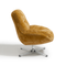 Fauteuil pivotant pied chrome REV velours tramé