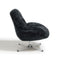 Fauteuil pivotant pied chrome REV velours tramé