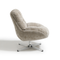 Fauteuil pivotant pied chrome REV velours tramé