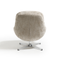Fauteuil pivotant pied chrome REV velours tramé