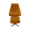 Ensemble fauteuil pivotant et repose-pieds RIVA velours