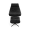 Ensemble fauteuil pivotant et repose-pieds RIVA velours