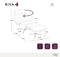 Ensemble fauteuil pivotant et repose-pieds RIVA velours