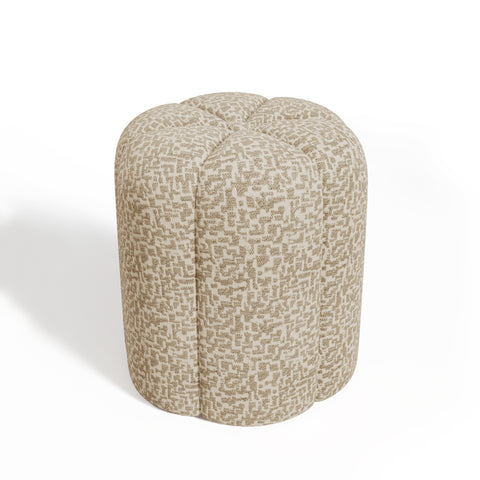 Pouf ROSIE tissu texturé à motifs