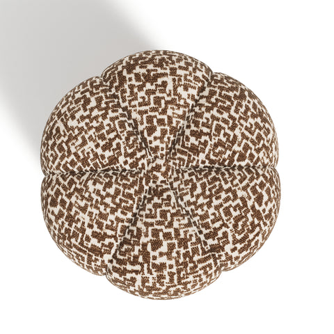 Pouf ROSIE tissu texturé à motifs