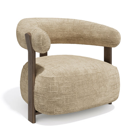 Fauteuil RUBI velours tramé