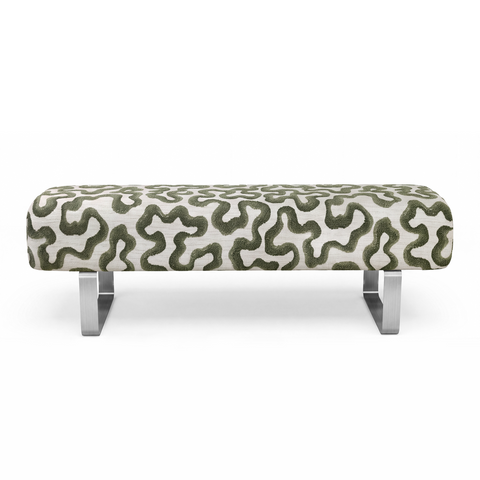 Banc OTTO tissu tramé à motifs