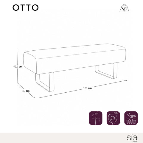 Banc OTTO velours texturé