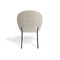 Set de 2 chaises ARIA Velours texturé pieds noirs