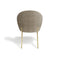 Set de 2 chaises ARIA Velours texturé pieds dorés