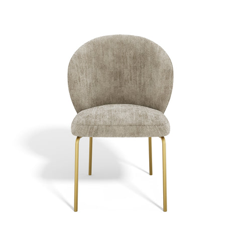 Lot de 2 Chaises Aria Velours texturé Pieds dorés mats