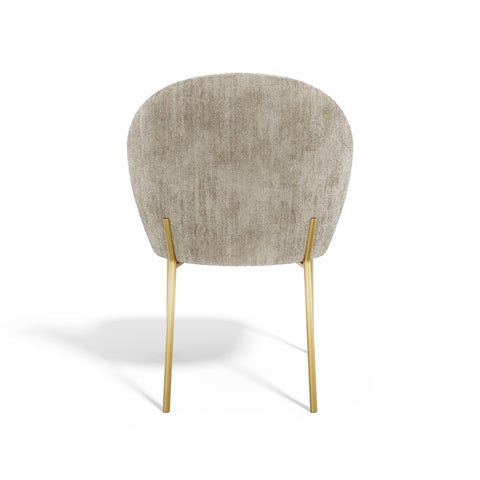 Lot de 2 Chaises Aria Velours texturé Pieds dorés mats