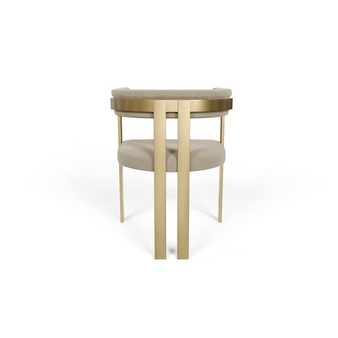 Chaise GRACE Velours pieds dorés