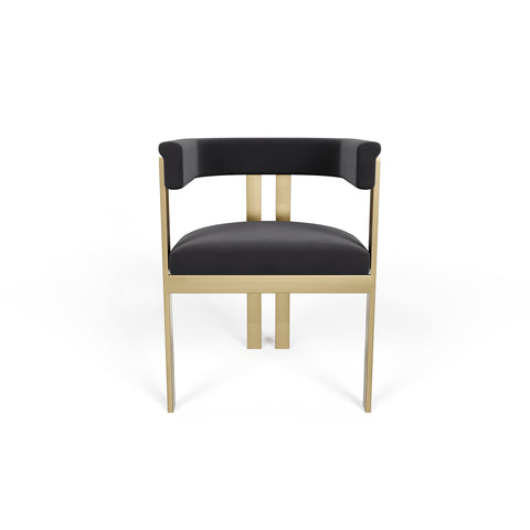Chaise GRACE Velours pieds dorés