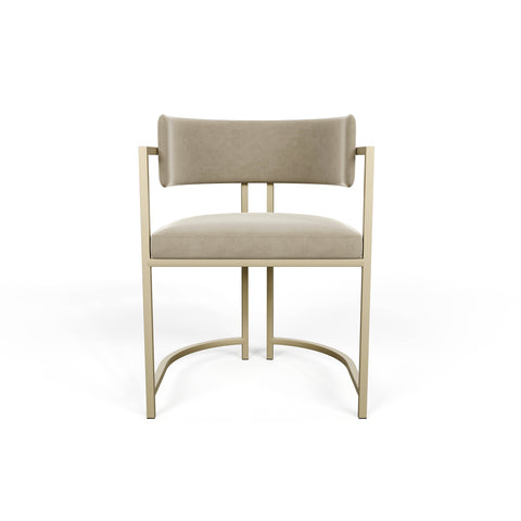 Chaise AVA Velours pieds dorés
