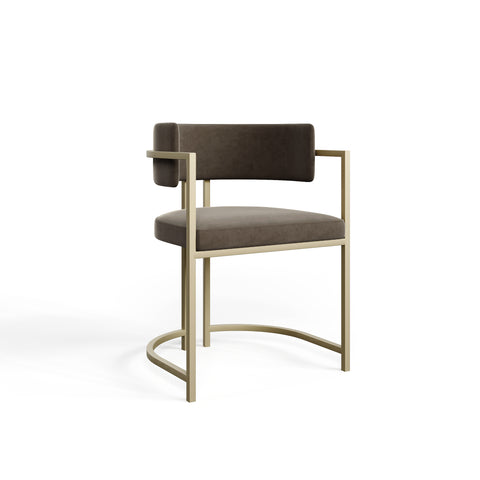 Chaise AVA Velours pieds dorés