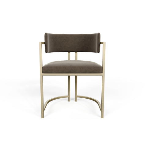 Chaise AVA Velours pieds dorés