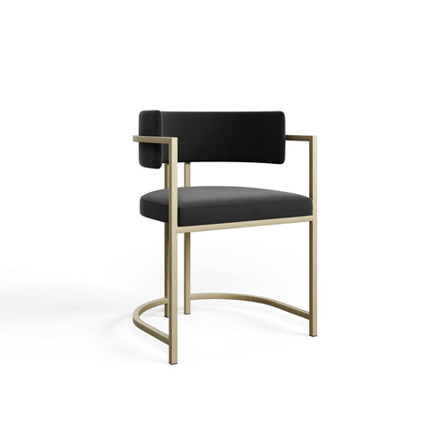 Chaise AVA Velours pieds dorés