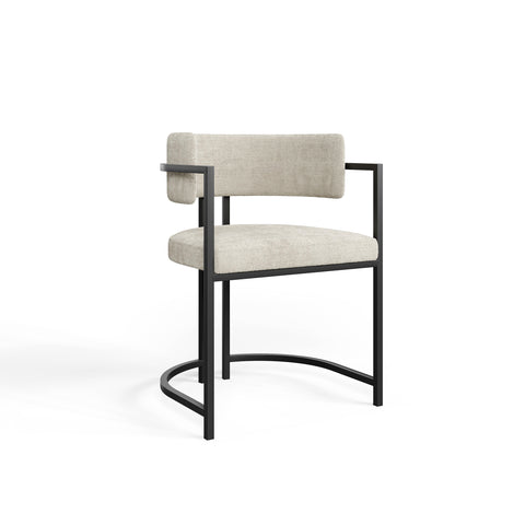 Chaise AVA Velours texturé pieds noirs