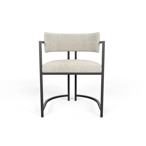 Chaise AVA Velours texturé pieds noirs