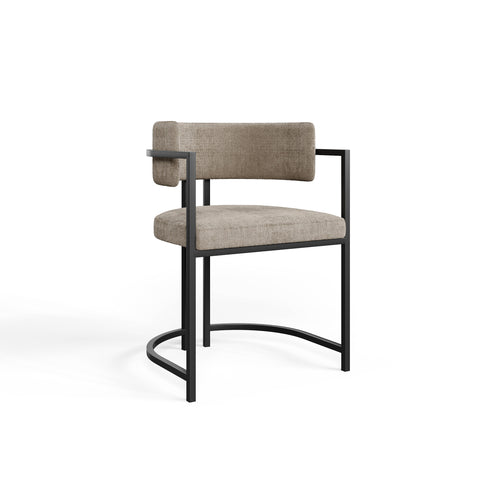 Chaise AVA Velours texturé pieds noirs