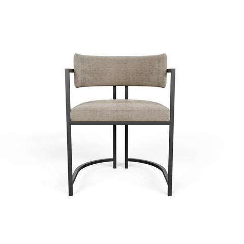 Chaise AVA Velours texturé pieds noirs