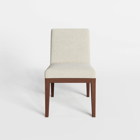 Lot de 2 chaises LOUISA Velours pieds noyers