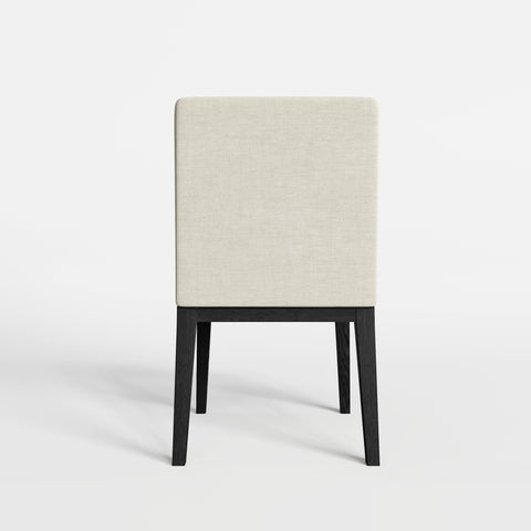 Lot de 2 chaises LOUISA Velours pieds bois noir