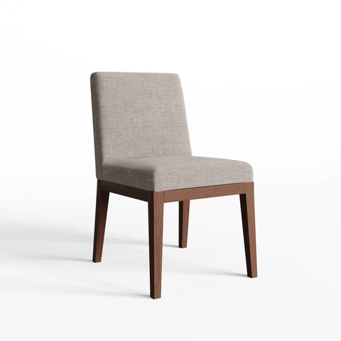 Lot de 2 chaises LOUISA Velours pieds noyers