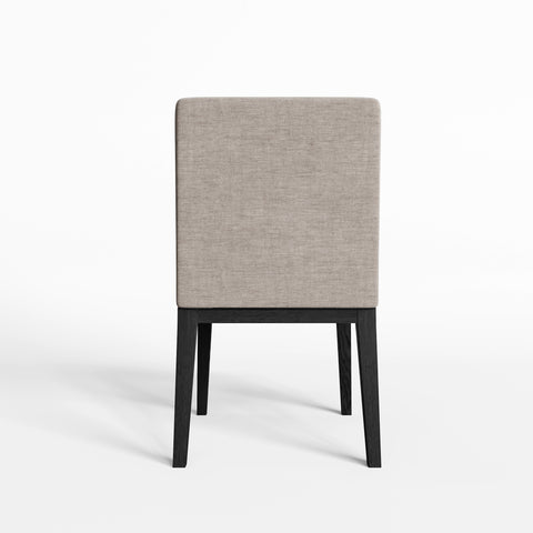 Lot de 2 chaises LOUISA Velours pieds bois noir