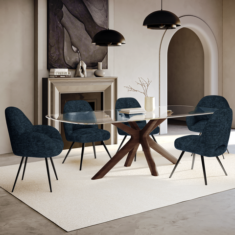 Lot de 2 petits fauteuils rotatifs MAGDA velours pieds noirs
