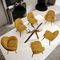 Lot de 2 petits fauteuils rotatifs MAGDA velours pieds noirs