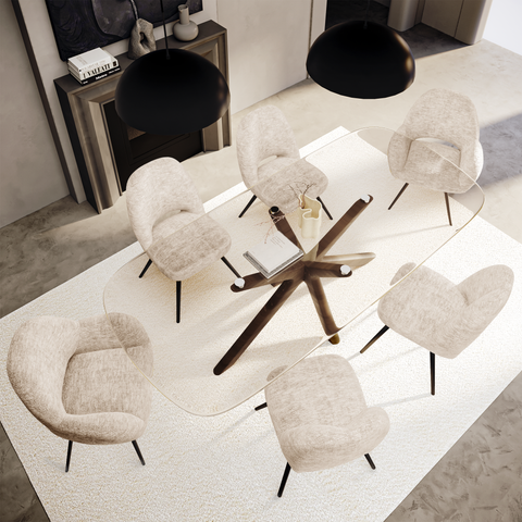 Lot de 2 petits fauteuils rotatifs MAGDA velours pieds noirs