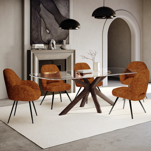 Lot de 2 petits fauteuils rotatifs MAGDA velours pieds noirs