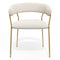 Lot de 2 chaises LILY Bouclette pieds dorés